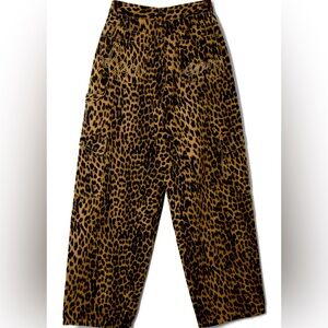 NWT Damson Madder Leopard Cargo Jeans sz UK12/US8